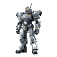 armored core style humanoid mecha side view idle standing