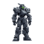 armored core style humanoid mecha side view