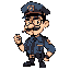 policeman with cigar