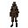 aesthetic ultra realistic tall full body with legs no face only mask with scarf character cyberpunk dune mad max style brown light brown and dark tones with mask 