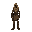 aesthetic ultra realistic tall full body with legs facing right no face only mask with scarf character cyberpunk dune mad max style brown light brown and dark tones with mask 