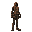 aesthetic ultra realistic tall full body with legs no face only mask with scarf character cyberpunk dune mad max style brown light brown and dark tones with mask 