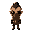 character cyberpunk dune mad max style brown light brown and dark tones with mask 