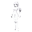 a blank white sprite in the chrono trigger style with no hair, no facial features and no clothing aside from a solid white body suit. female form with larger breasts and bouttocks