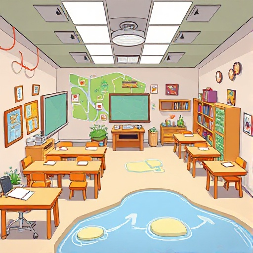  map , classroom 