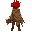 desert wondering character wearing an open cloak with no hoodie. spiky read hair.