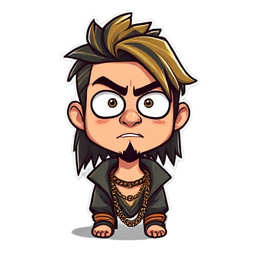a new gen underground rapper with mullet haircut