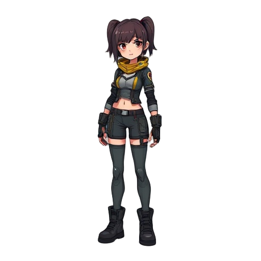 post apocaliptic cyberpunk girl