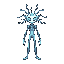 simple 2d character for a metroidvania game of a neuron