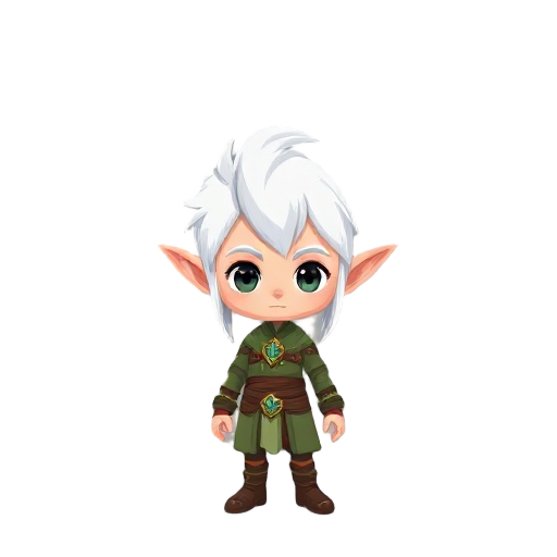 male elf with white hair