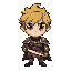 an rpg char with an armor and a sword as weapon
