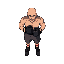 bald guy with black boxer, top down, south view, walking down