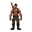 rambo com uma arma