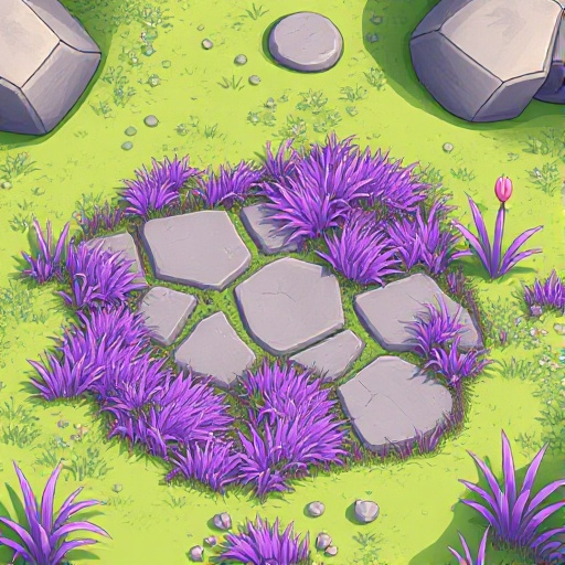 tile for purple grass ground 