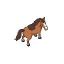 horse, top-down view, retro 2d video game sprite, simple shading