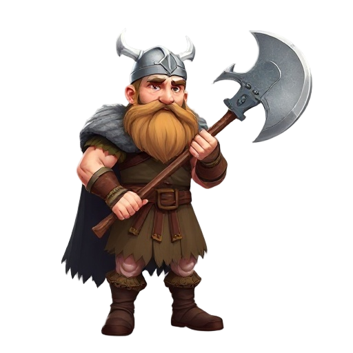 i want a 2d viking character with big axe