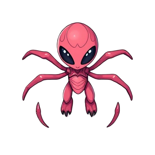 preciso criar um inimigo, o inimigo em si será uma aranha alienigina vista de cima, gostaria de uma cor meio rosada.