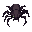 alien spider seen from above, true top down, it needs to be sinister, and match a horror game, use as an example the style of darkwood but pixelated.