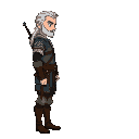 geralt from rivia side profile