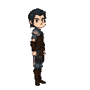 geralt from rivia with black hair side profile