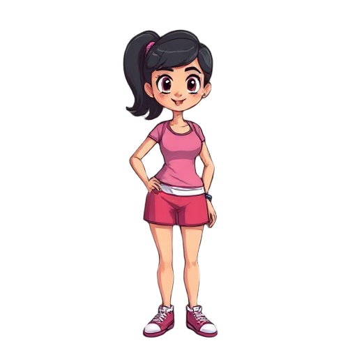 woman wearing a pink clotches, no clotches