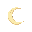 crescent moon , beige color