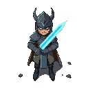 epic knight with crystal sword in raw brutal world, nostalgic vibe