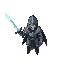 epic knight with crystal sword in raw brutal world, nostalgic vibe