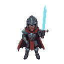 epic knight with crystal sword in raw brutal world, nostalgic vibe
