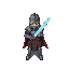 epic knight with crystal sword in raw brutal world, nostalgic vibe