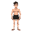 man with only black boxers on