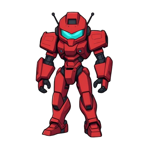 red mech, sidescrolling