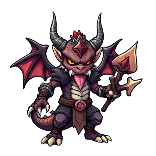 dragonic tribalistic evil warrior