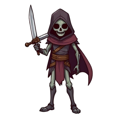 rpg undead charackter with sword