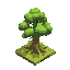 create a three-quarter view isometric sci fi tree 
