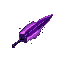 a slash sword projectile form a void dimension dark purple color with a break dimension texture with a power full aura