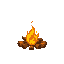 medieval  bonfire  designed for a retro-style farm simulation game.