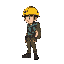 side facing classic mountain climber with yellow helmet