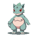 generate a very female human with breast looking venusaur in pokemon style sprite