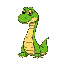 snake, vibrant green with lighter belly