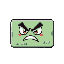 a credit card with angry, nervous, and cartoon eyes