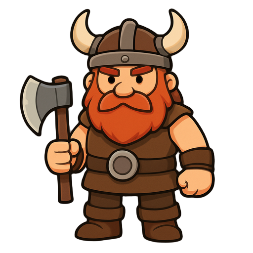 a viking warrior with his battle axe