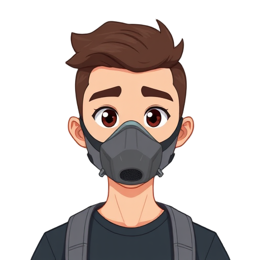 guy, oxygen mask
