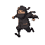 fat ninja running horizontal