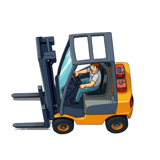 man in forklift