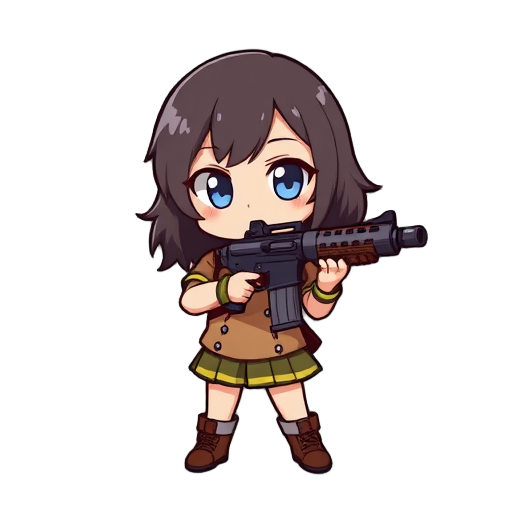 chibi girl with a gun