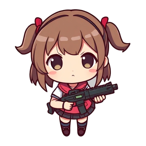 chibi girl with a gun