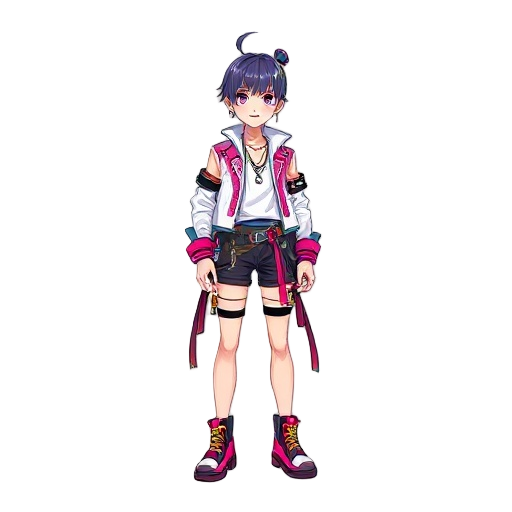 a highly detailed and vibrant digital illustration of a solo kpop character standing confidently in the center of the frame, with a bold and dynamic pose, wearing a stylish and trendy outfit that showcases their unique personality, with intricate accessor