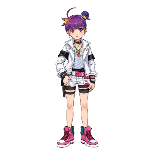 a highly detailed and vibrant digital illustration of a solo kpop character standing confidently in the center of the frame, with a bold and dynamic pose, wearing a stylish and trendy outfit that showcases their unique personality, with intricate accessor