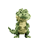 cute small crocodile monster